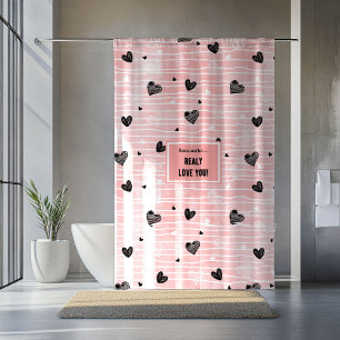 Romantische Liebesgeschenk-Duschvorhang Rosa Schwa Duschvorhang
