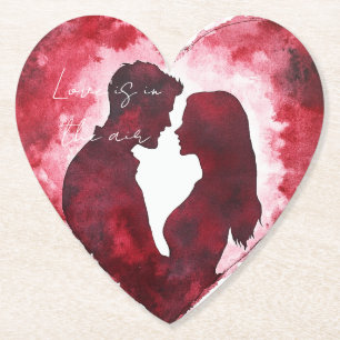 Romantische Liebesherz Hochzeit Untersetzer