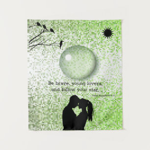 Romantische Liebhaber der Landschaft Modernes Städ Wandteppich