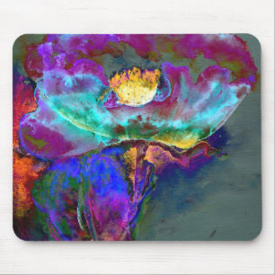 Romantische lila aquamarine Blume Mousepad