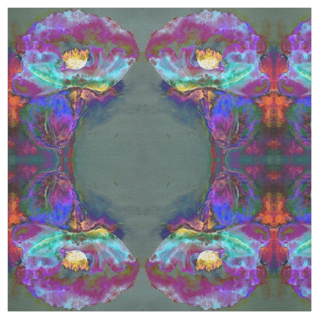 Romantische lila aquamarine Blume Stoff (Muster)