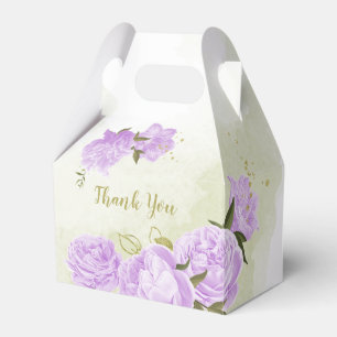Romantische lila Blumen Grüne Hochzeit Geschenkschachtel