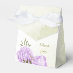 Romantische lila Blumen Grüne Hochzeit Geschenkschachtel