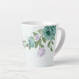 romantische lila Blumen Milchtasse