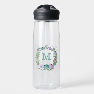 romantische lila Blumen Trinkflasche