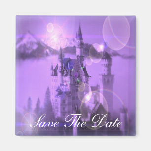 Romantische lila Burg Magnet