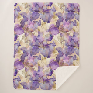 Romantische Lila Iris Sherpadecke