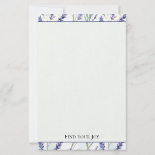 Romantische lila Lavendelblumen Briefpapier