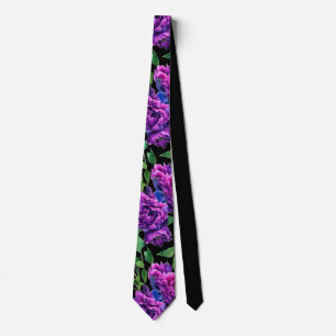 Romantische lila-magenta-rosa Wasserfarbe-Pfingstr Krawatte