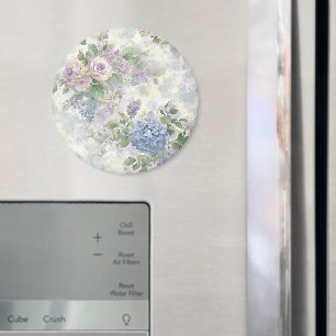 Romantische lila rosa Blumen Magnet