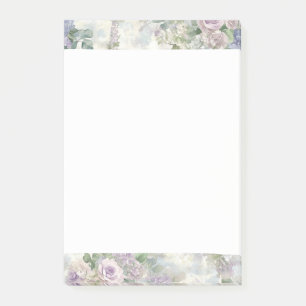 Romantische lila rosa Blumen Post-it Klebezettel