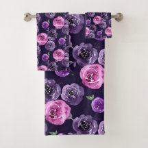Romantische lila und rosa Wasserfarben-Rosen Blume