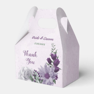 Romantische lila weiße Blumen Grüne Hochzeit Geschenkschachtel