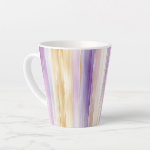 Romantische lila-weiße Schwertlilien-Streifen-Jung Milchtasse