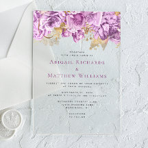 Romantische Lilac Gold Floral Wedding