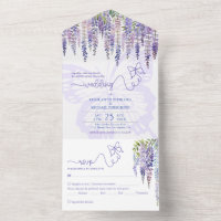 Romantische Lilac Wisteria Fairytale Forest Weddin