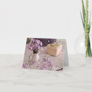 Romantische Lilacs Faltkarte