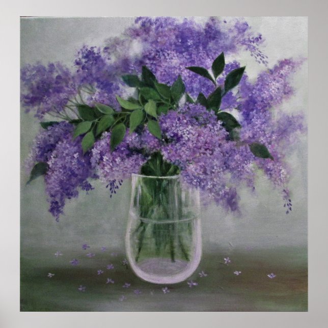 Romantische Lilacs/Poster Poster (Vorne)