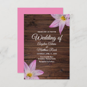 Romantische Lilly-Blume Einladung