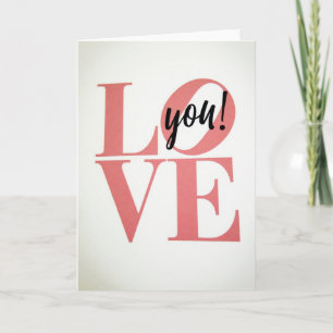 Romantische Love You Matte Karte