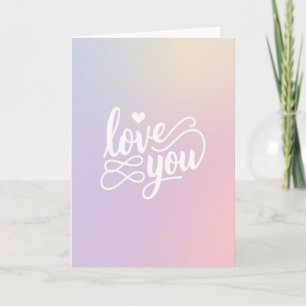 Romantische Love You Ombre Karte