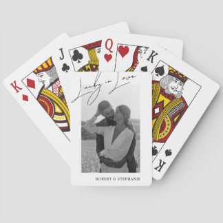 Romantische "Lucky in Love" Foto-Spielkarten Spielkarten
