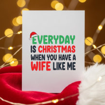 Romantische lustige Weihnachtskarte für den Eheman