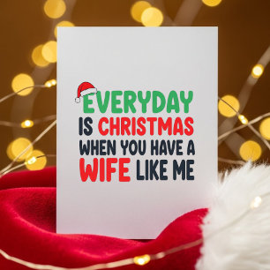 Romantische lustige Weihnachtskarte für den Eheman Feiertagskarte