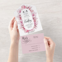 Romantische Magnolia Blume Hochzeit Wasserfarben