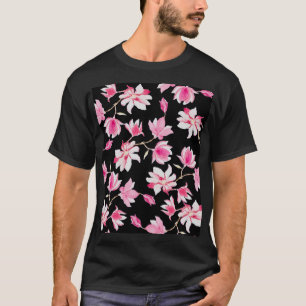 Romantische Magnolien: Schwarzes Wasser T-Shirt