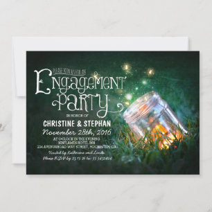 Romantische Masonjar- und Firefly-Gesprächsparty Einladung