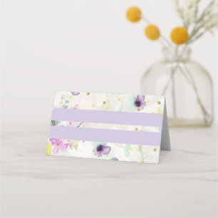 Romantische Mauve Blumen Hochzeit Platzkarte
