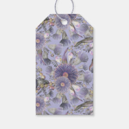 Romantische Mauve Wattle & Eukalyptus Geschenkanhänger