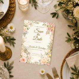 Romantische mediterrane Hochzeit Save The Date