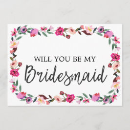 Romantische Messe wird meine Brautmeisterin sein Einladung