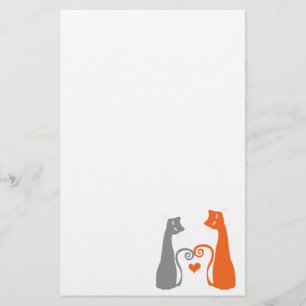 Romantische Miezekatze-Katzen Briefpapier