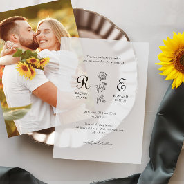 Romantische Minimalistische Monogramm-Hochzeit