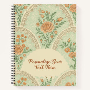 Romantische Minz-Rose Vintage-Victorian-Persönlich Notizbuch