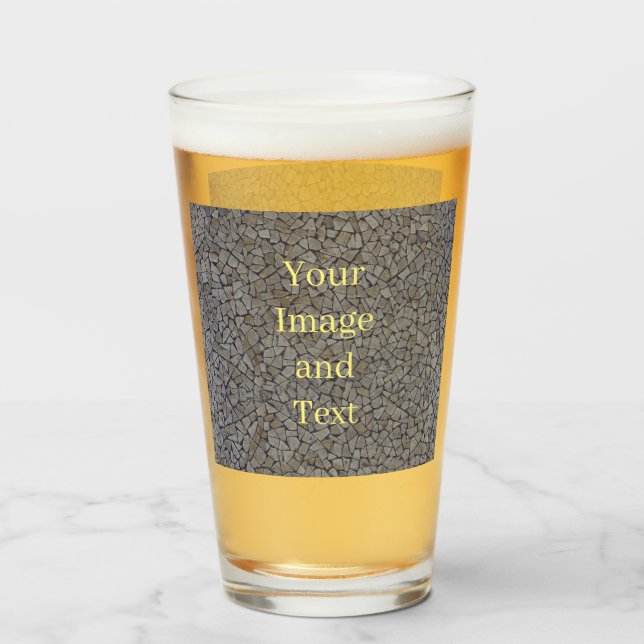 Romantische Mittelmeermauer Glas (Vorne (Gefüllt))