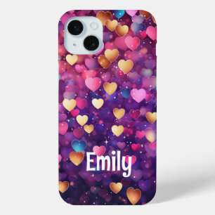 Romantische moderne Liebe Herzen personalisierter Case-Mate iPhone Hülle