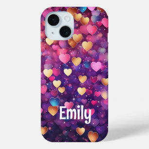 Romantische moderne Liebe Herzen personalisierter  Case-Mate iPhone Hülle