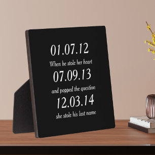 Romantische Momente Personalisierte Dates Benutzer Fotoplatte