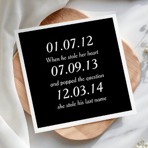 Romantische Momente Personalisierte Dates Benutzer Serviette
