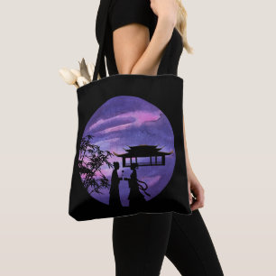 Romantische Mondlicht-Silhouette Asiatische Liebes