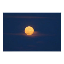 Romantische Mondlicht Watercolor Originelle Kunst,