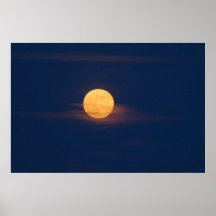 Romantische Mondlicht Watercolor Originelle Kunst,