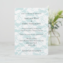 Romantische Münzblütenhochzeit Einladung