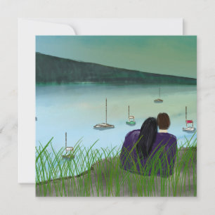 Romantische Nachtkarte Karte