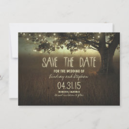Romantische Nachtlichter rustikal speichern Sie di Save The Date