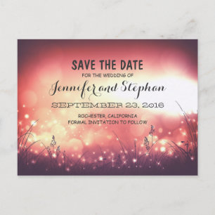 romantische Nachtlichter Save-the-Date-Postkarten Ankündigungspostkarte